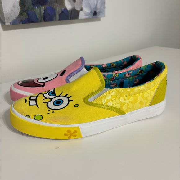 SpongeBob SquarePants Men’s Slip-On Shoes - Pink and Yellow - Picture 5 of 14